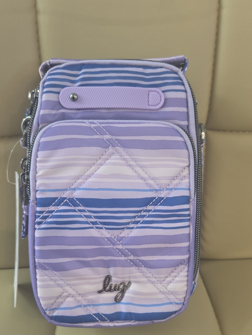Lug Lavender Stripe Mini Crossbody Bag